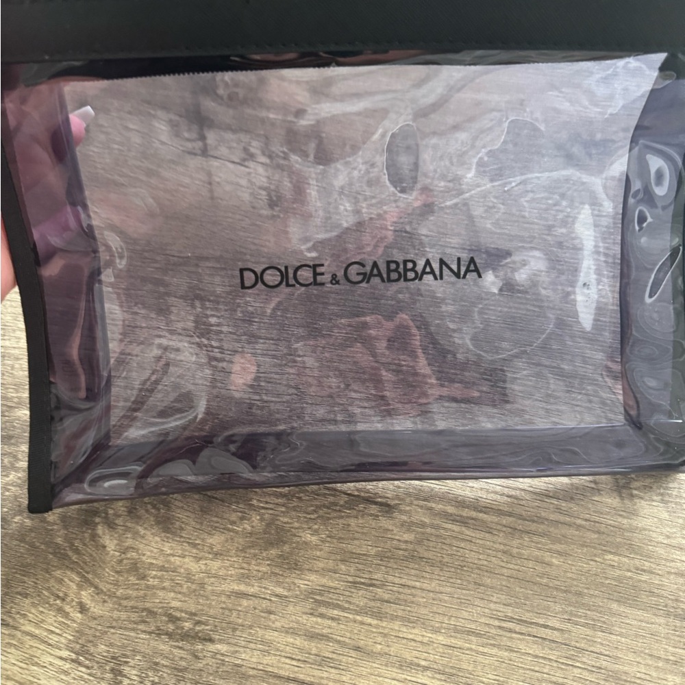 Dolce & Gabbana Black and Purple Cosmetic Bag